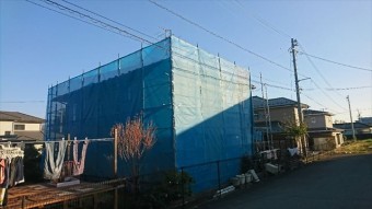 駒ヶ根赤穂屋根外壁足場1