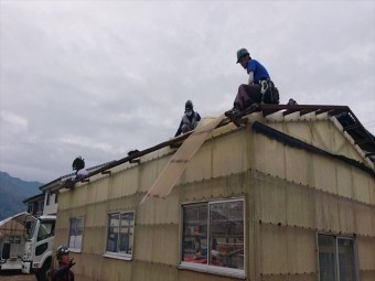 長野県飯島町ハウス屋根解体3