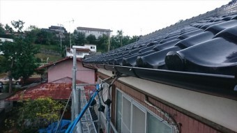 新規軒樋設置しています