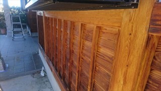 駒ヶ根市下平腰壁アク抜き8