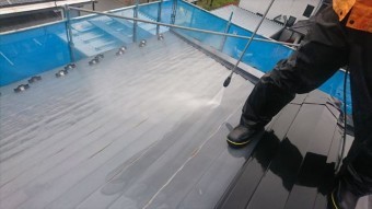 駒ヶ根赤穂屋根外壁洗浄2