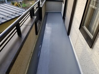 ウレタン防水の仕上げ完成です