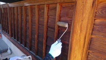 駒ヶ根市下平腰壁アク抜き12