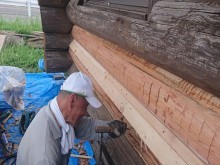 長野県飯島町ログハウス木部修繕3