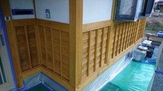 駒ヶ根市腰壁上塗り5