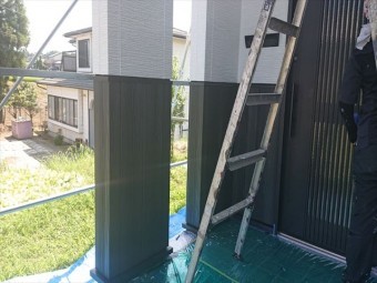 長野県駒ヶ根市外壁屋根塗装上塗り5