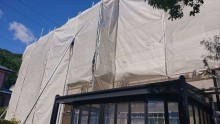 長野県宮田村パナ屋根壁足場9