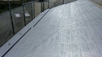 飯田市駄科アパート屋根下塗り2