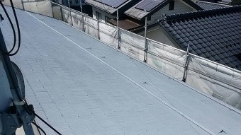 飯田市駄科アパート屋根下塗り3