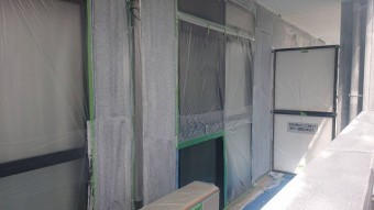 塩尻市アパート塗装下塗り7
