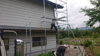 飯田市長野原トタン屋根塗装現調3