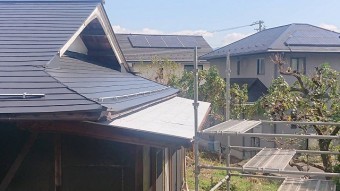 飯田市北方屋根葺き替え塗装下塗り3