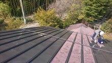 宮田村トタン屋根下塗り6
