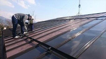 宮田村トタン屋根下塗り7
