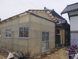 長野県飯島町農業用ポリカ外壁交換1