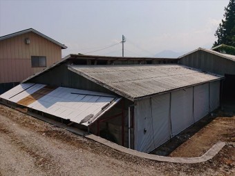 長野県飯島町牛舎解体現調6