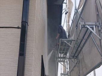 長野県駒ヶ根市外壁屋根塗装工事洗浄5