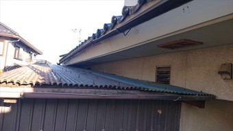 長野県駒ヶ根市雨樋交換・外壁塗装現状4