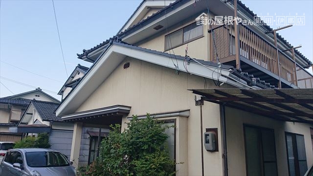 長野県駒ヶ根市雨樋交換・外壁塗装現状3