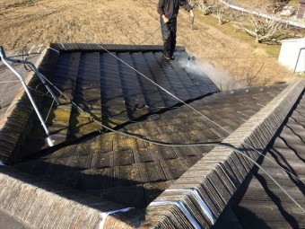 洗浄作業中
