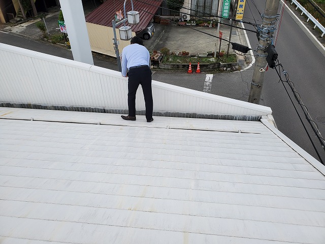 箱樋の点検です
