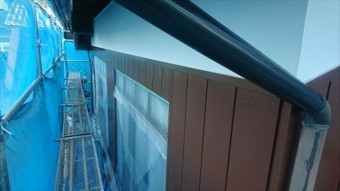 駒ヶ根市外壁塗装金属中塗り4