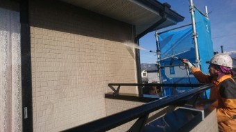駒ヶ根市赤穂外壁ベランダ修繕洗浄3