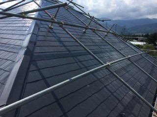 上塗り後の屋根