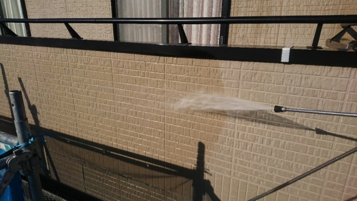 駒ヶ根市赤穂外壁ベランダ修繕洗浄1