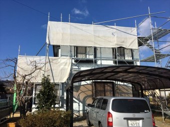 シートを張りました。