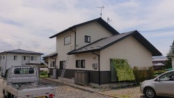長野県駒ヶ根市外壁屋根塗装仮設足場1