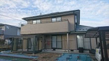 駒ヶ根市赤穂外壁ベランダ現状1