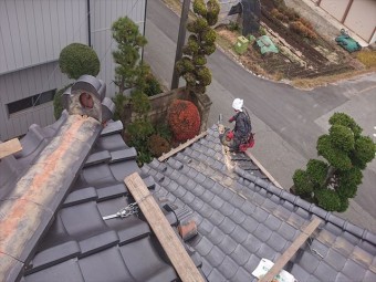 長野県飯島町鬼落下棟撤去9