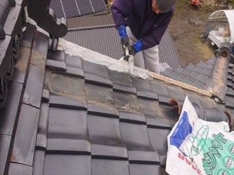 長野県飯島町鬼落下棟撤去11