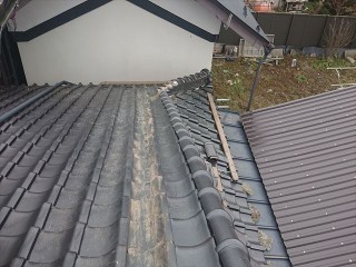 長野県飯島町鬼落下棟撤去7