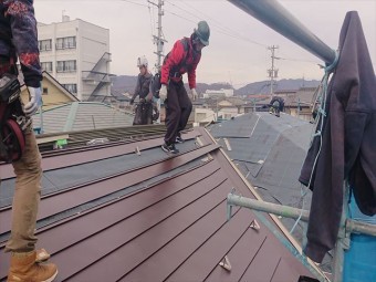 長野県松本市元町屋根コロニアルカバー板金12
