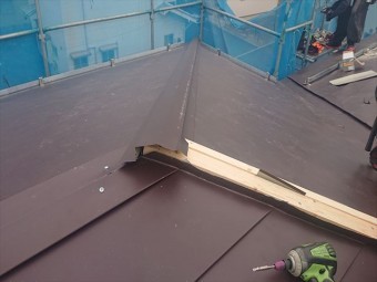 長野県松本市元町屋根コロニアルカバー板金17