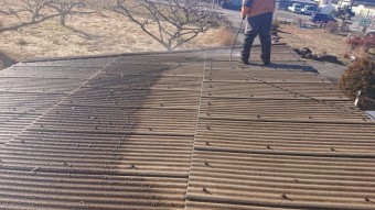 長野県下伊那郡高木村スレート洗浄6