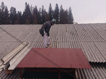 下條村倉庫屋根カバー4