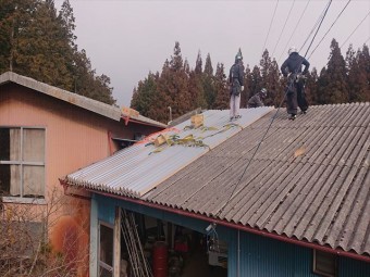 下條村倉庫屋根カバー13