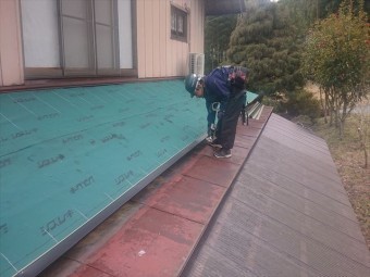 下條村下屋根張替え19