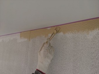 下條村外壁中塗り1