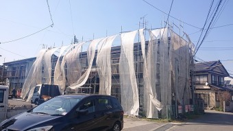 飯田市駄科 アパート足場7