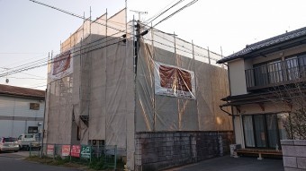 飯田市駄科 アパート足場8