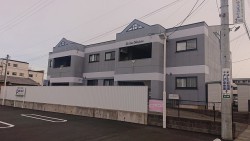 塩尻市アパート外壁足場1