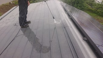 飯田市大瀬木倉庫屋根遮熱洗浄5