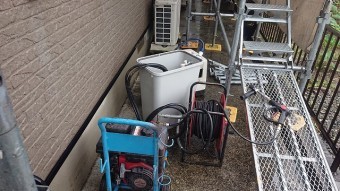 飯田市大瀬木外壁洗浄1