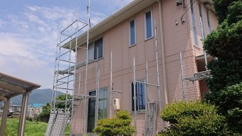 飯田市上殿岡外壁足場2