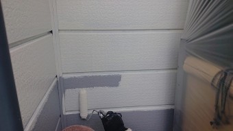 飯田市北方屋根外壁塗装 下塗り1
