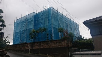 飯田市北方外壁塗装 足場4